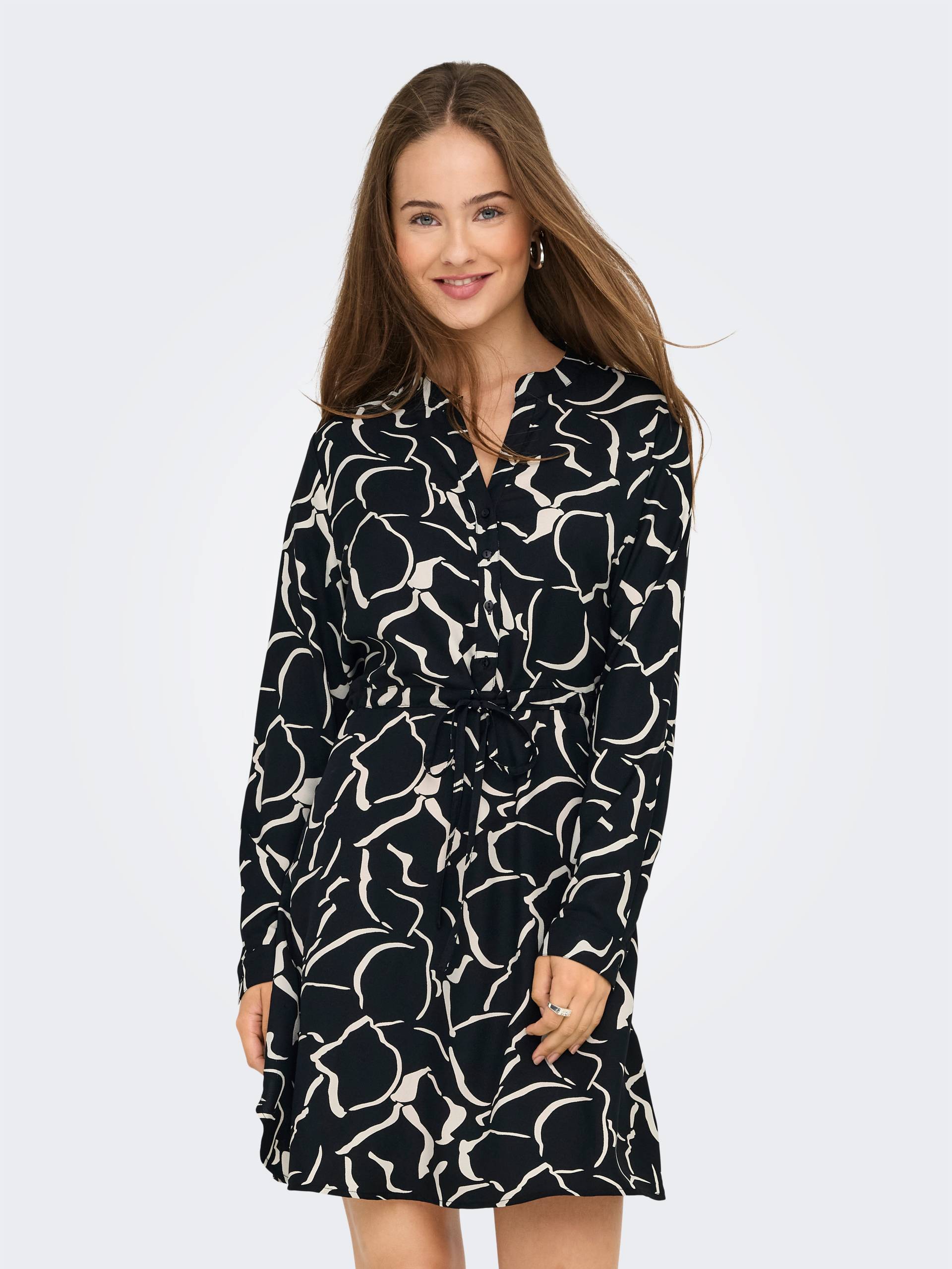 ONLY Druckkleid "ONLCORY L/S V-NECK TUNIC", Sommerkleid von Only
