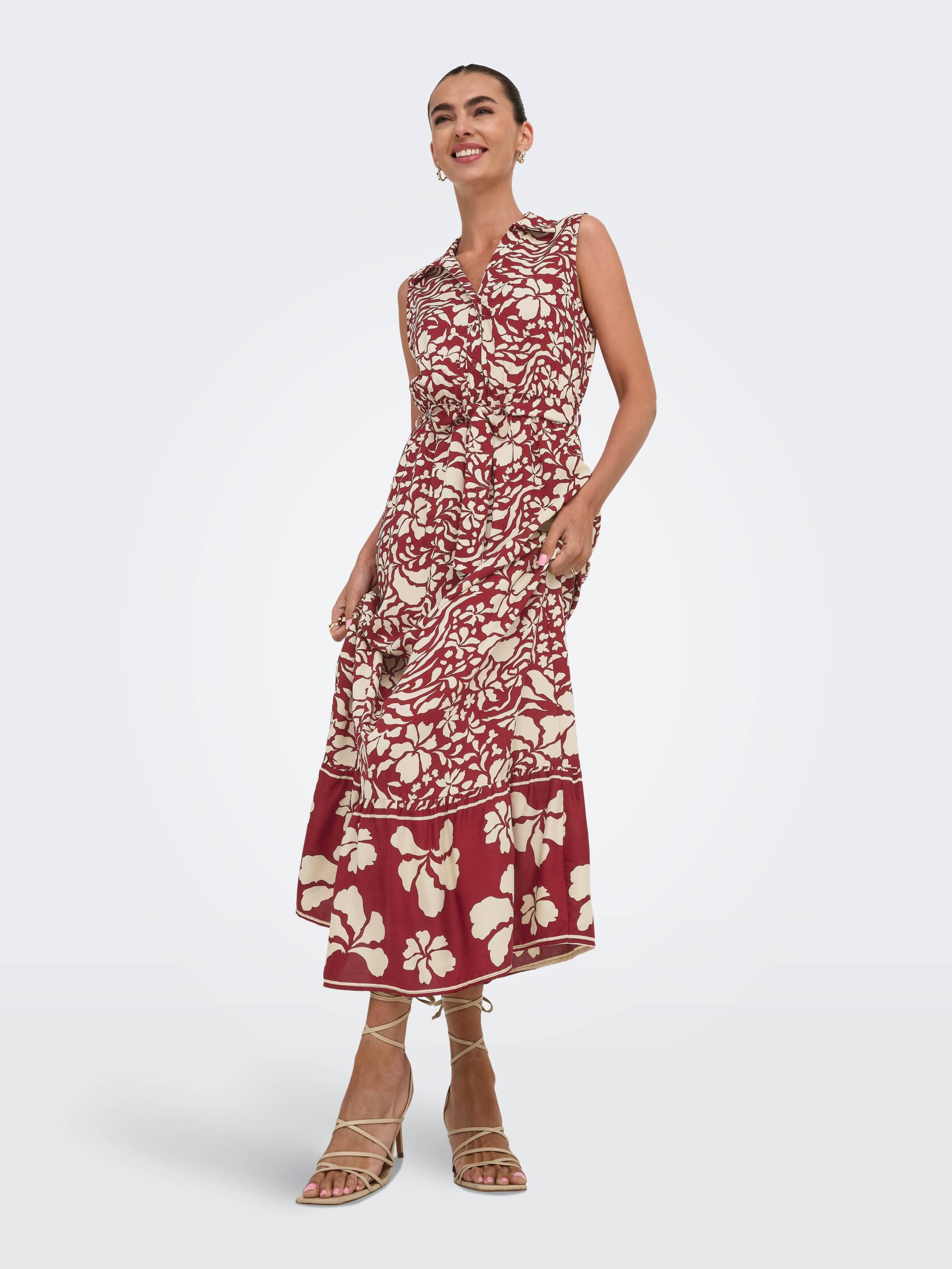 ONLY Maxikleid "ONLVIBE LIFE S/L SHIRT LONG DRESS WVN" Sommerkleid von Only