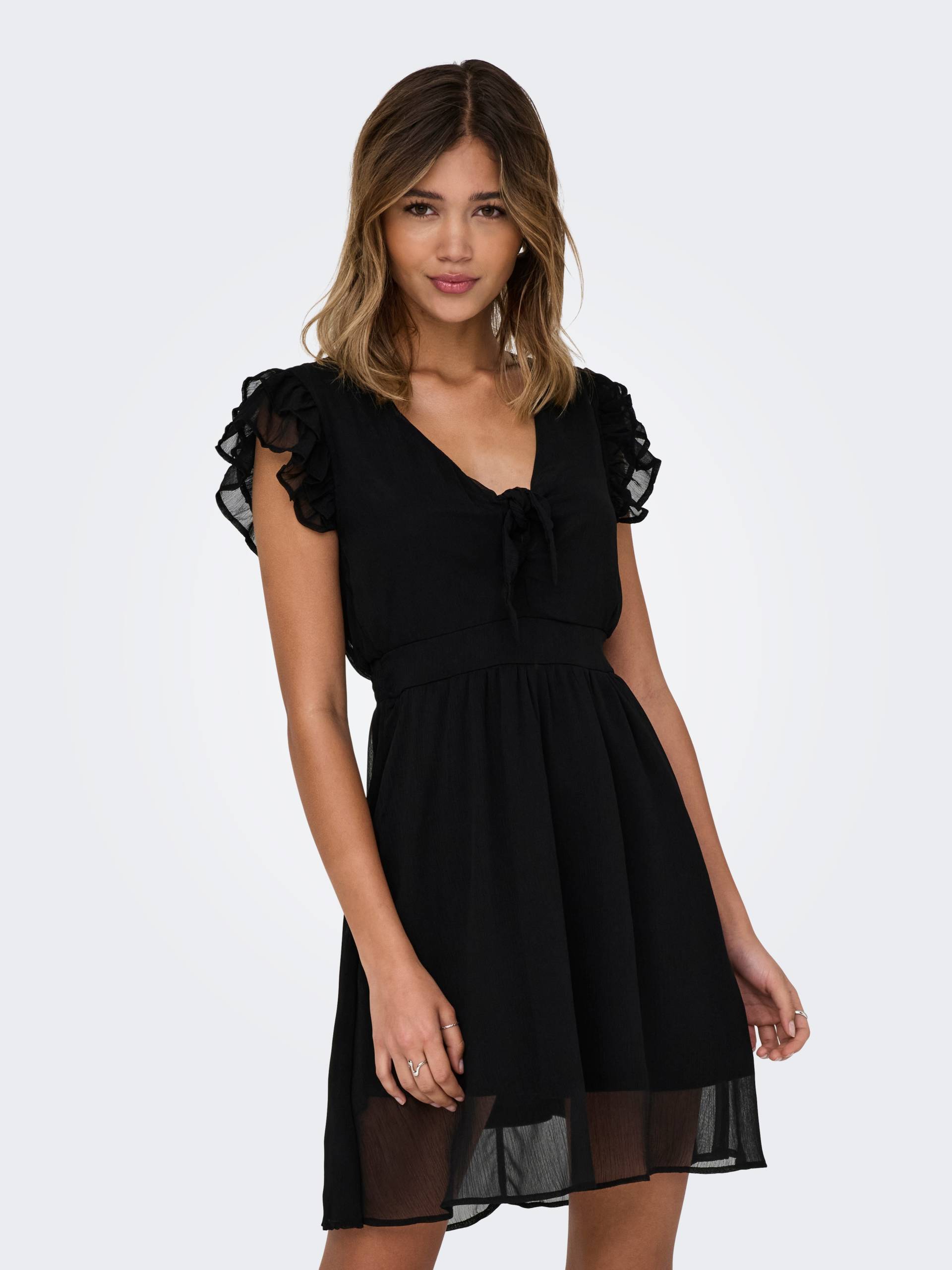 ONLY Midikleid "ONLASTA LIFE S/S PEEKABOO DRESS WVN", Sommerkleid von Only