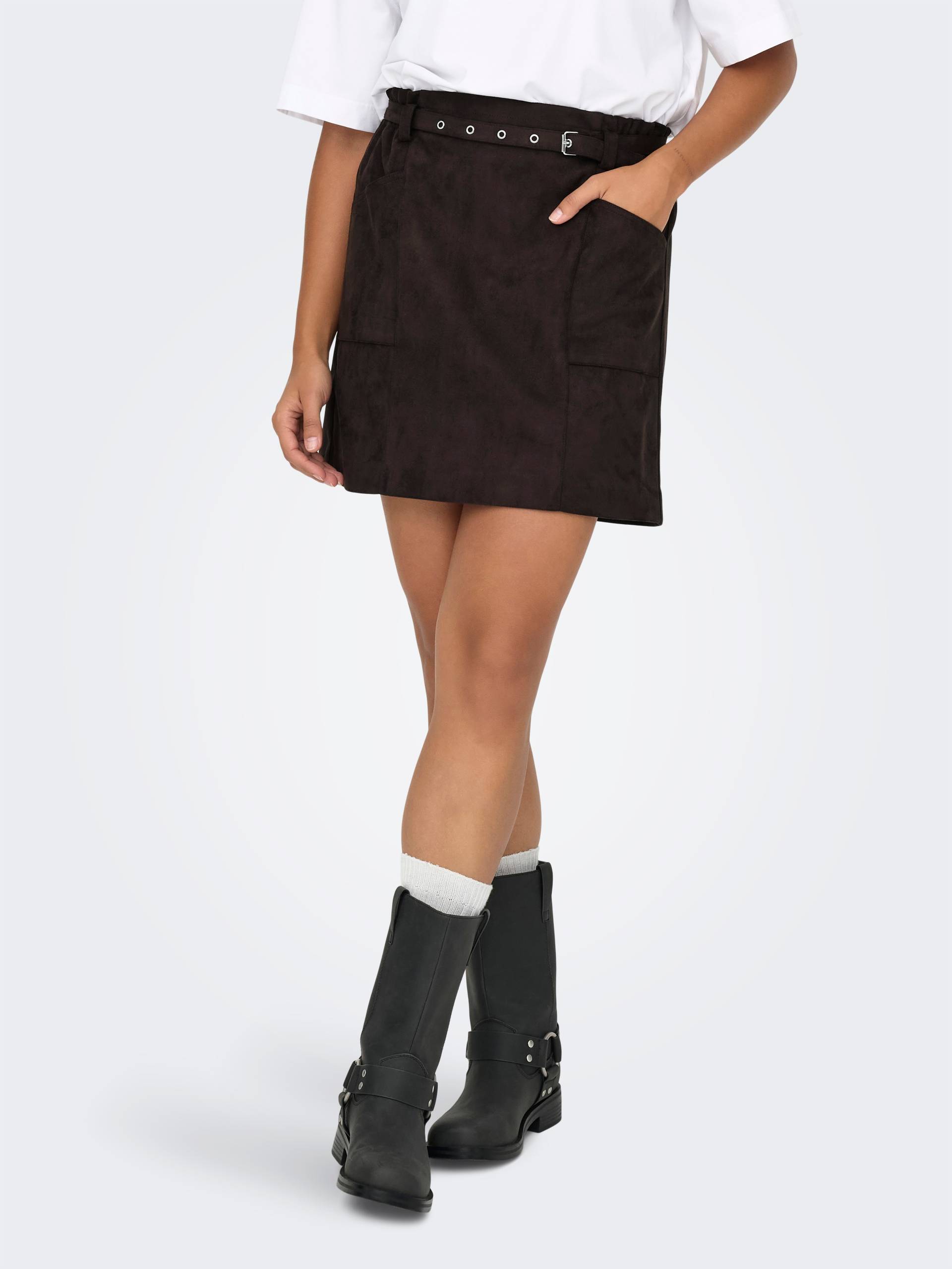 ONLY Minirock "ONLDIANE HEIDI LIFE FAUX SUEDE SKIRT OTW" von Only