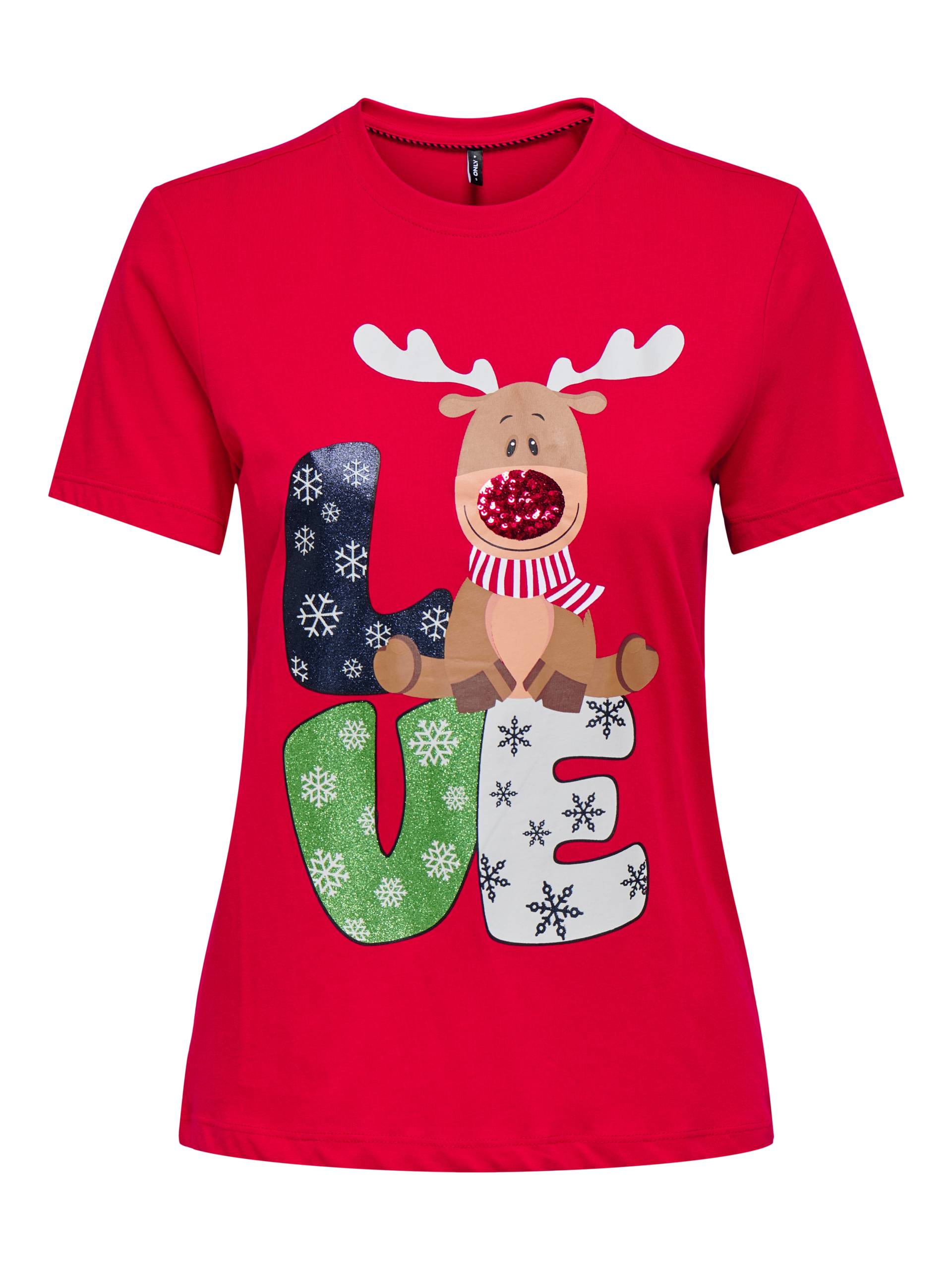 ONLY Rundhalsshirt "ONLXMAS YRSA CHRISTMAS REG S/S TOP JRS" für Weihnachten ONLY Rundhalsshirt "ONLXMAS YRSA CHRISTMAS REG S/S TOP JRS" für Weihnachten von Only