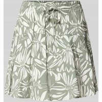 Only Ausgestellter Midi-Rock mit Allover-Muster Modell 'NALA' in Mint, Größe XS von Only