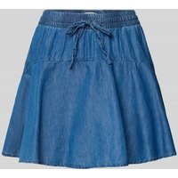 Only Ausgestellter Mini-Rock aus Baumwoll-Lyocell-Mix Modell 'NALA-BEA' in Jeansblau, Größe M von Only