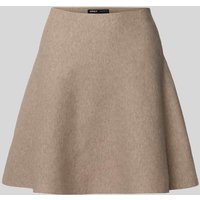 Only Ausgestellter Mini-Rock in Ripp-Optik Modell 'COCO' in Taupe Melange, Größe M von Only