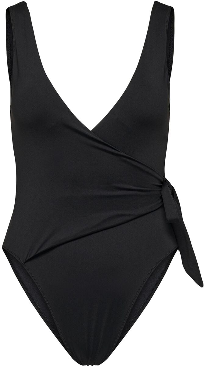 Only Badeanzug - Onljulie Wrap Tie Swimsuit - XS bis XL - für Damen - Größe XS - schwarz von Only