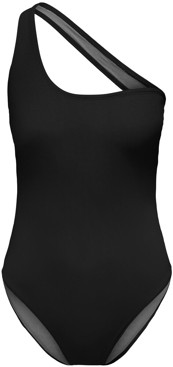 Only Badeanzug - Onltassy One Shoulder Swimsuit - XS bis XL - für Damen - Größe XL - schwarz von Only