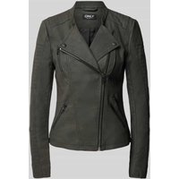 Only Biker-Jacke in Leder-Optik in Black, Größe 34 von Only