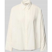 Only Boxy Fit Hemdbluse aus reiner Baumwolle Modell 'NEW LINA GRACE' in Weiss, Größe L von Only
