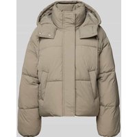 Only Boxy Fit Steppjacke mit Kapuze Modell 'HOPE' in Beige, Größe M von Only