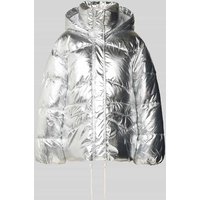 Only Boxy Fit Steppjacke mit metallisch glänzendem Oberstoff Modell 'PEARL' in Silber, Größe M von Only
