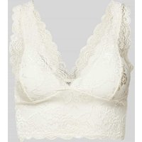 Only Bralette mit Spitzenbesatz Modell 'CHLOE' in Offwhite, Größe XS von Only