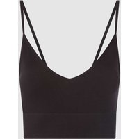 Only Crop Top mit Stretch-Anteil Modell 'Vicky' in Black, Größe M von Only