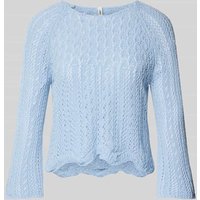 Only Cropped Strickpullover mit Baumwoll-Anteil Modell 'NOLA' in Hellblau, Größe M von Only