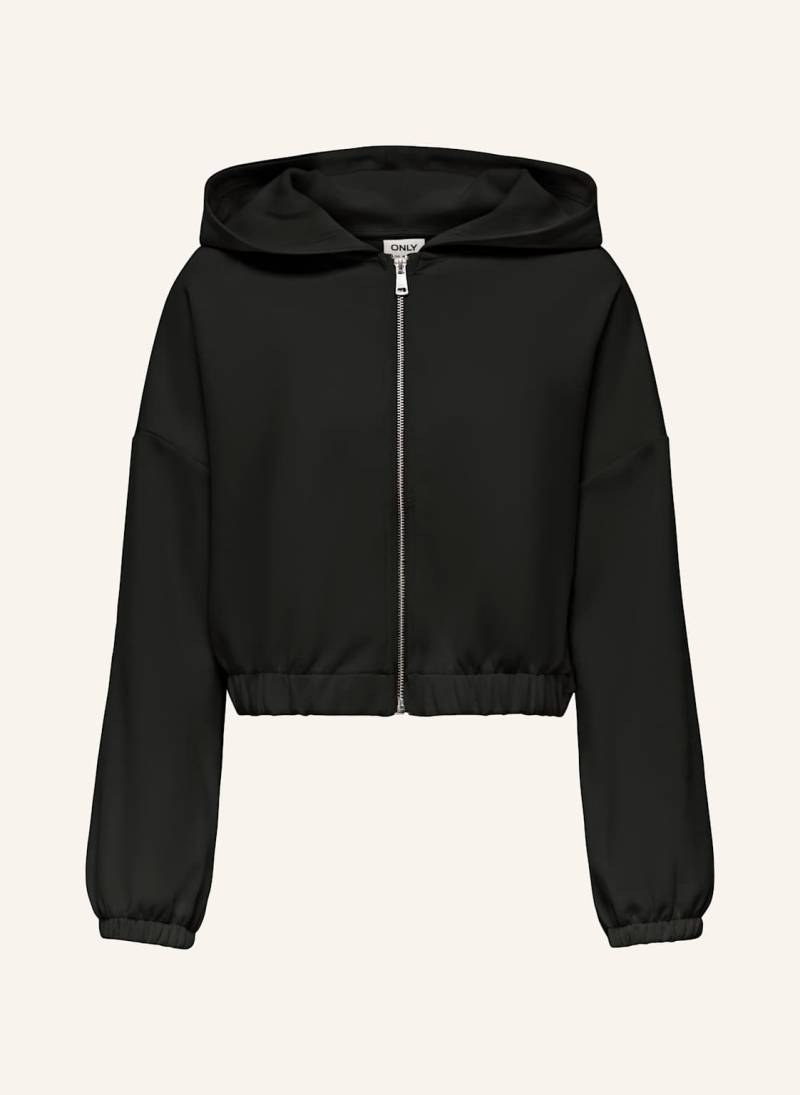 Only Cropped-Sweatjacke schwarz von Only