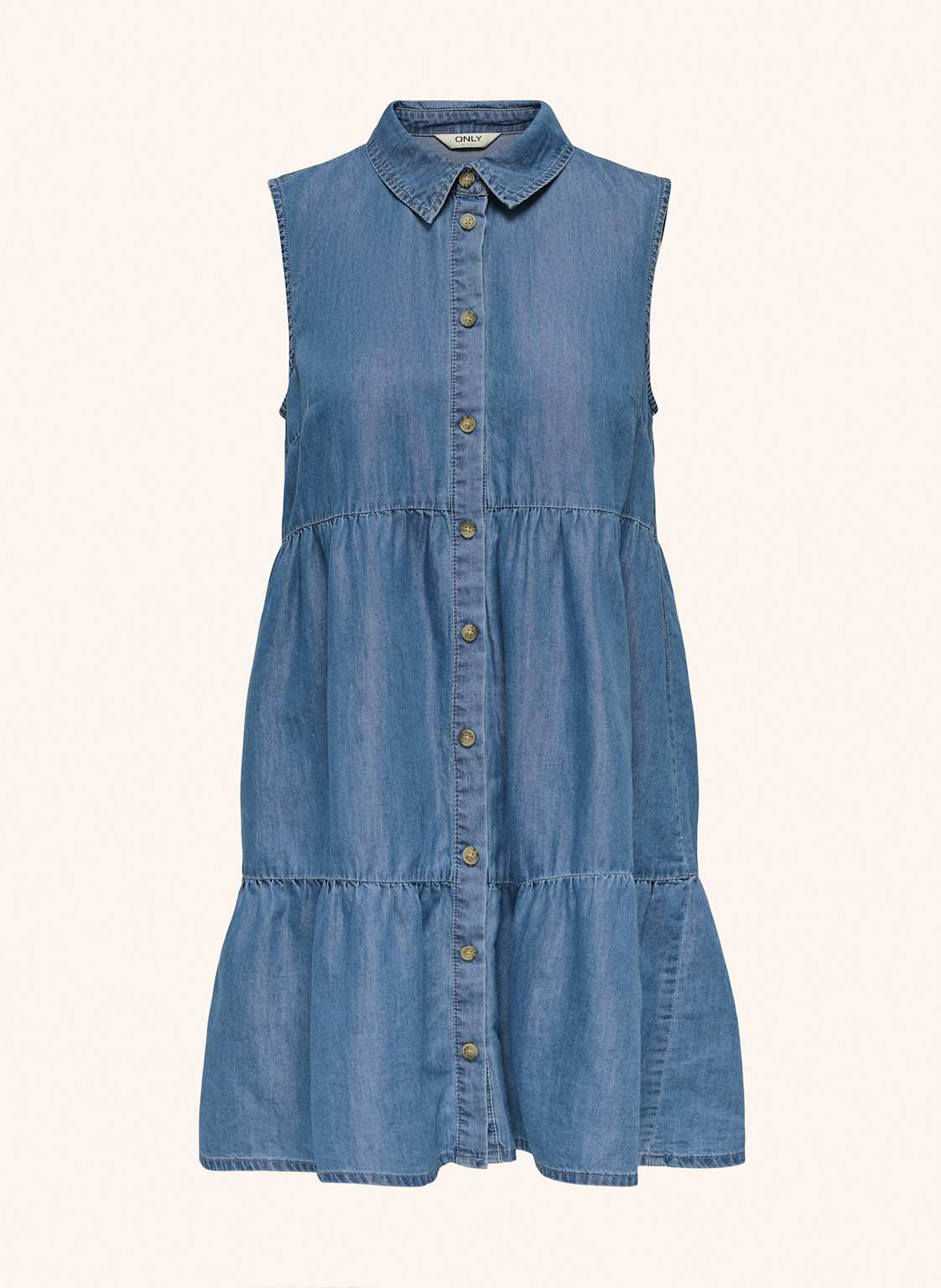 Only Hemdblusenkleid In Jeansoptik blau von Only