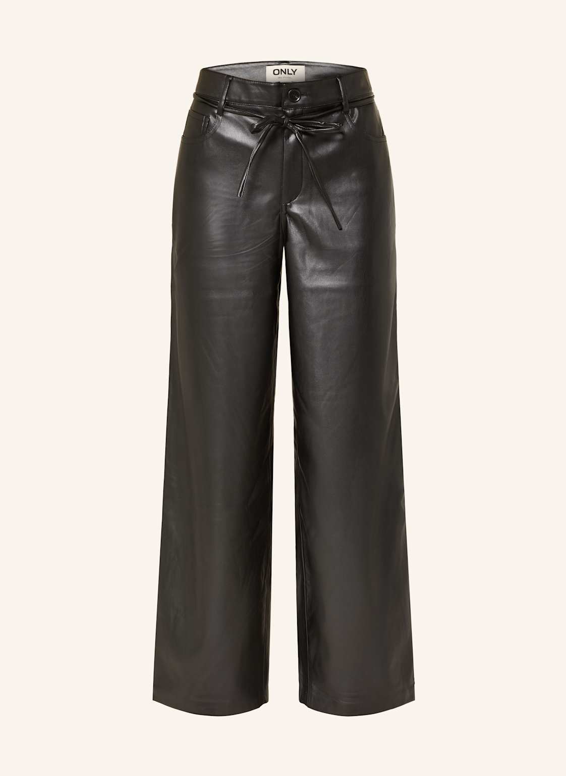 Only Hose In Lederoptik schwarz von Only