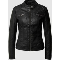 Only Jacke im authentischen Leder-Look in Black, Größe 38 von Only