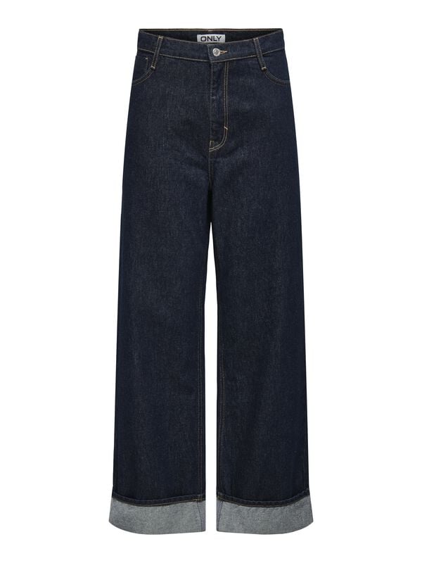 Only Jeans - ONLHOPE HW WIDE FOLD UP RINSE DNM CRO - W26L32 bis W31L32 - für Damen - Größe W30L32 - blau Only Jeans - ONLHOPE HW WIDE FOLD UP RINSE DNM CRO - W26L32 bis W31L32 - für Damen - Größe W30L32 - blau von Only