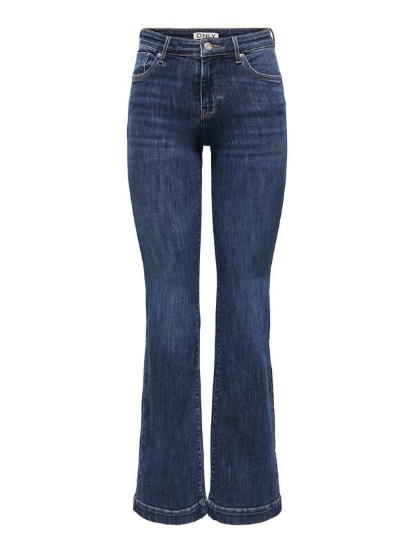 Only Jeans - ONLPOWER MID FLARED PUSHUP DNM GEN332 - XS bis XL - für Damen - Größe L - blau von Only