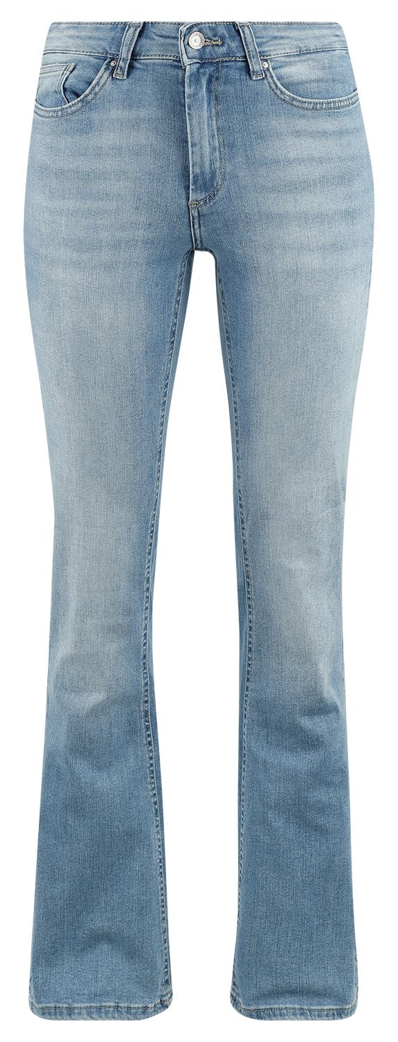 Only Jeans - Onlblush Mid Flared DNM TAI467 - W26L30old bis W34L32 - für Damen - Größe W28L30 - blau von Only