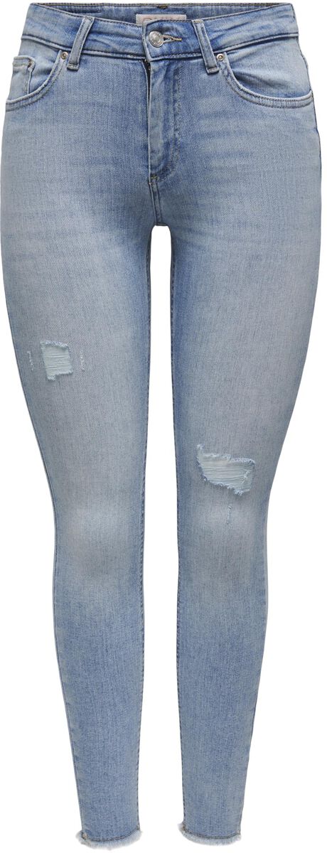 Only Jeans - Onlblush Mid SK AK RW DS DNM REA685 - W26L30old bis W32L32 - für Damen - Größe W28L32 - blau von Only