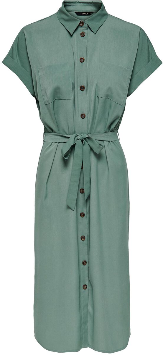 Only Kleid knielang - Onlhannover S/S Shirt Dress - 34 bis 42 - für Damen - Größe 38 - mint von Only