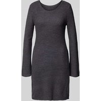 Only Knielanges Strickkleid mit Rundhalsausschnitt Modell 'GEENA' in Anthrazit, Größe XS von Only