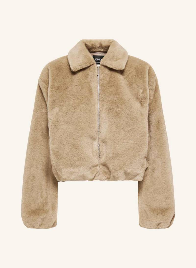 Only Kunstpelz-Jacke beige von Only