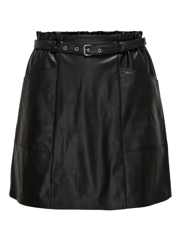 Only Kurzer Rock - ONLHEIDI FAUX LEATHER SKIRT NOOS OTW - XS bis XL - für Damen - Größe XL - schwarz von Only