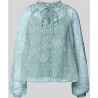 Only Loose Fit Chiffonbluse mit Allover-Muster Modell 'ELIZA LIFE' in Schilf, Größe M von Only