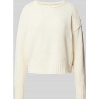 Only Loose Fit Strickpullover mit weichem Garn Modell 'TERESA' in Offwhite, Größe L von Only