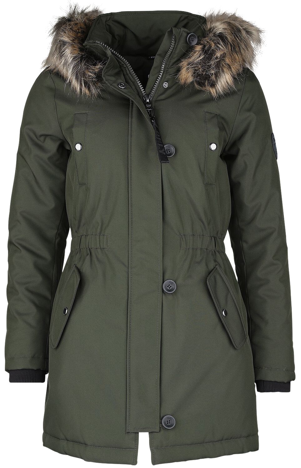 Only Mantel - ONLIris Winter Parka - XS bis M - für Damen - Größe S - oliv von Only