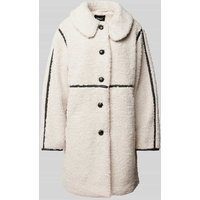 Only Mantel in Teddyfell-Optik Modell 'RUBI' in Offwhite, Größe M von Only