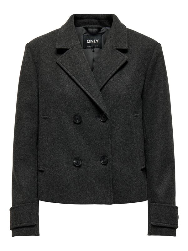 Only ONLFREJA LIFE SHORT DB JACKET OTW NOOS Übergangsjacke anthrazit in L von Only