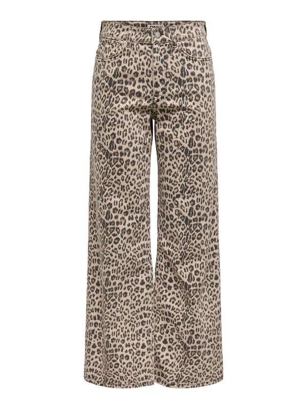 Only ONLMADISON BLUSH HW LEO WIDE DNM Jeans leopard in M von Only