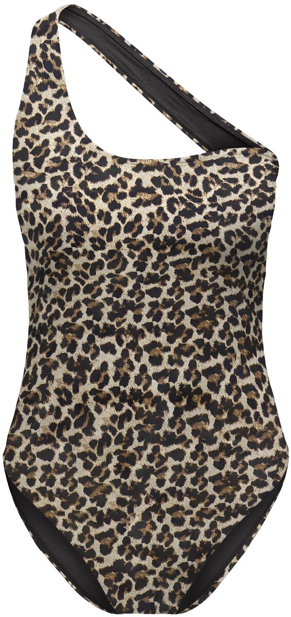 Only Onltassy One Shoulder Swimsuit Badeanzug leopard in S von Only