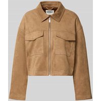 Only Oversized Jacke in Wildleder-Optik Modell 'STINA' in Sand, Größe L Only Oversized Jacke in Wildleder-Optik Modell 'STINA' in Sand, Größe L von Only
