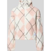 Only Oversized Sweatjacke aus Teddyfell Modell 'ELINE LIFE' in Offwhite, Größe L von Only