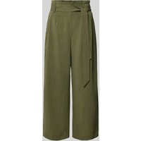 Only Paperbag-Hose mit Bindegürtel Modell 'MARSA' in Khaki, Größe S von Only