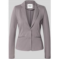 Only Regular Fit Blazer aus Viskose-Mix Modell 'POPTRASH LIFE' in Mittelgrau Melange, Größe XS von Only