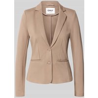 Only Regular Fit Blazer aus Viskose-Mix Modell 'POPTRASH LIFE' in Taupe, Größe XS von Only