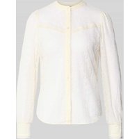 Only Regular Fit Bluse aus transparenter Spitze Modell 'REBA' in Offwhite, Größe M von Only