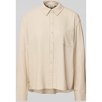 Only Regular Fit Bluse mit langem Arm Modell 'CARO' in Sand, Größe S von Only
