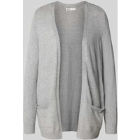Only Regular Fit Cardigan aus Viskose-Mix Modell 'LESLY' in Hellgrau Melange, Größe XL von Only