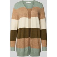 Only Regular Fit Cardigan aus Viskose-Mix Modell 'LESLY' in Schilf Melange, Größe L von Only