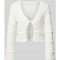 Only Regular Fit Cardigan mit Schleifenverschluss Modell 'NATALIE' in Offwhite, Größe L von Only