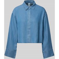 Only Regular Fit Hemdbluse mit Kimonoärmeln Modell 'CHARIS' in Jeansblau, Größe L von Only