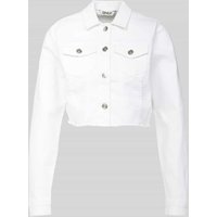 Only Regular Fit Jeansjacke aus Baumwoll-Mix Modell 'WONDER' in Weiss, Größe L von Only