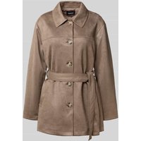 Only Regular Fit Kurzmantel in Wildleder-Optik Modell 'DIANE' in Taupe, Größe XL von Only