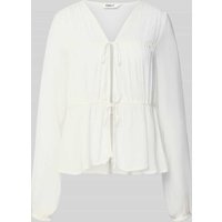 Only Regular Fit Langarmbluse aus reiner Viskose Modell 'CHIARA' in Weiss, Größe L von Only